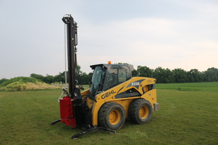 Skid Steer Post Pounder HPD-A001 Troyer Brothers - 2